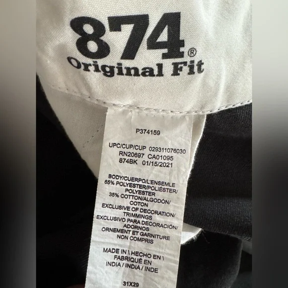 Men's Dickies Black Pants Size 31 x 29 - Picture 6 of 6